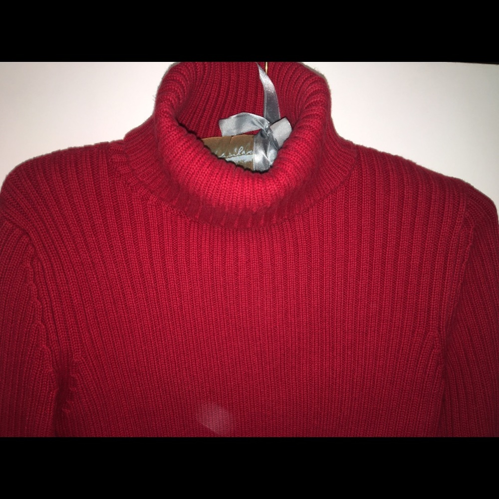 DKNY Red Turtleneck Sweater